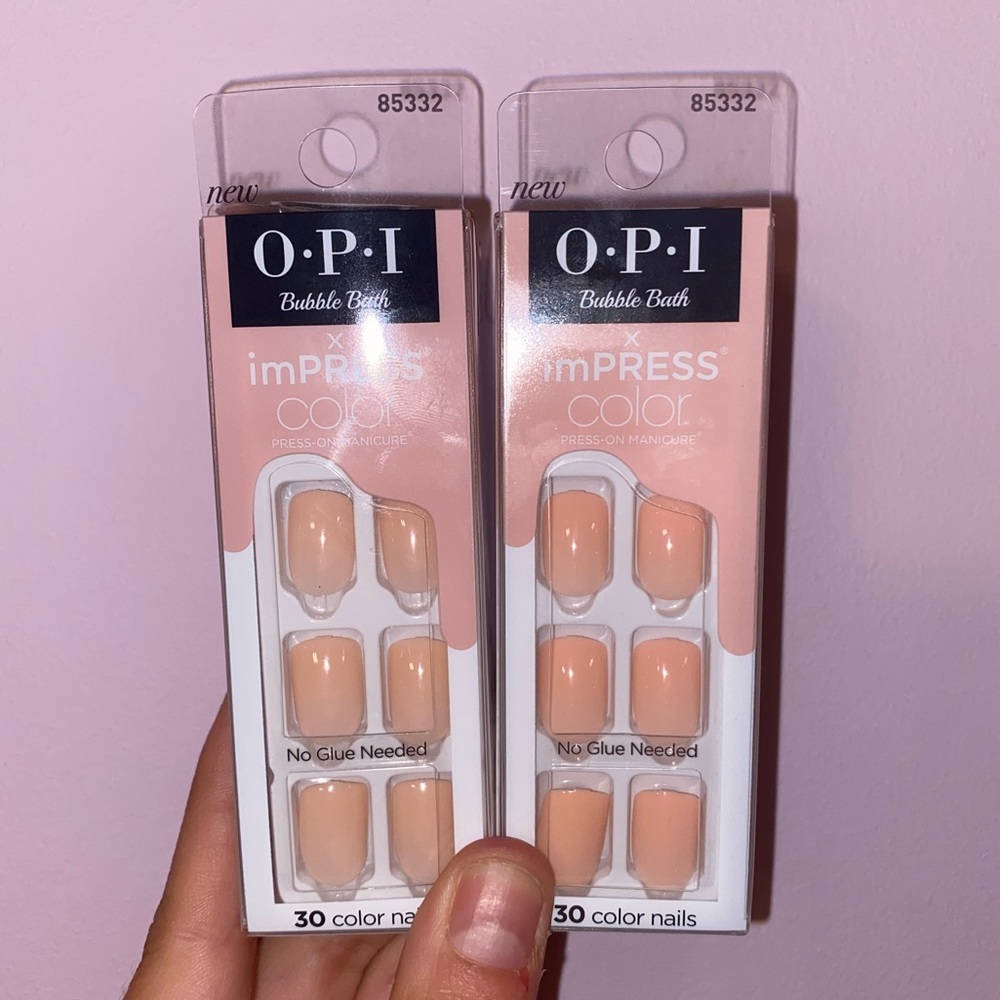 Kiss/Impress OPI Press On Nails- Bubble Bath, Set of 2